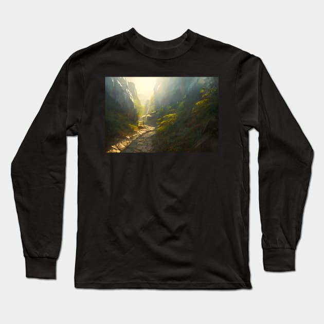 Magic Forest Path Long Sleeve T-Shirt by VictoriaLehnard